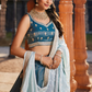 Designer Tissue Lehenga Choli with Sequin Embroidery and Coordinated Dupatta