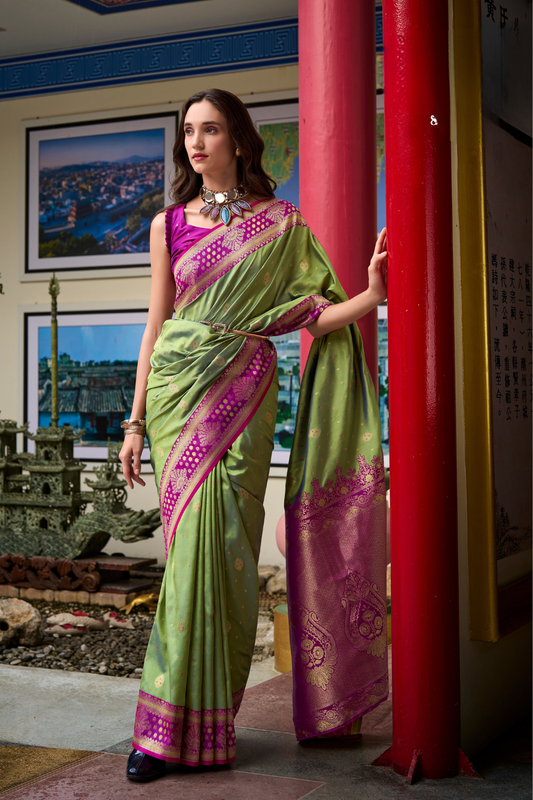 Silken Sparkle Tissue Saree Lightweight Charm with Luxurious Shine