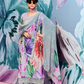 Pure Muslin Embroidered Salwar Suit with Pearl Cutwork Finish
