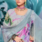 Pure Muslin Embroidered Salwar Suit with Pearl Cutwork Finish