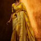 Viscose Silk Haldi Function Saree with Satin Silk Blouse