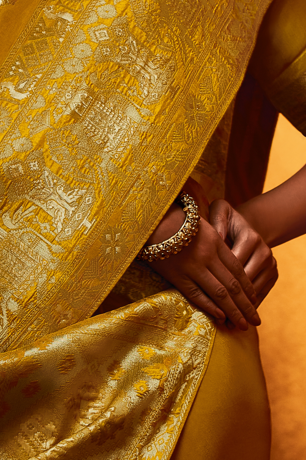 Viscose Silk Haldi Function Saree with Satin Silk Blouse