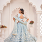 Designer Net Lehenga Set with Thread and Sequin Embroidery