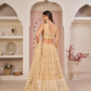 Beautifully Embroidered Net Lehenga with Sequin and Thread Detailing