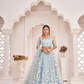 Designer Net Lehenga Set with Thread and Sequin Embroidery