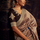 Organza Silk Saree with Embroidered Lace Border & Full Fancy Embroidery