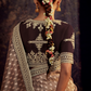 Organza Silk Saree with Embroidered Lace Border & Full Fancy Embroidery