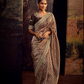 Organza Silk Saree with Embroidered Lace Border & Full Fancy Embroidery