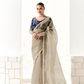 Tissue Silk Saree with Heavy Embroidered Border for Grand Occasions