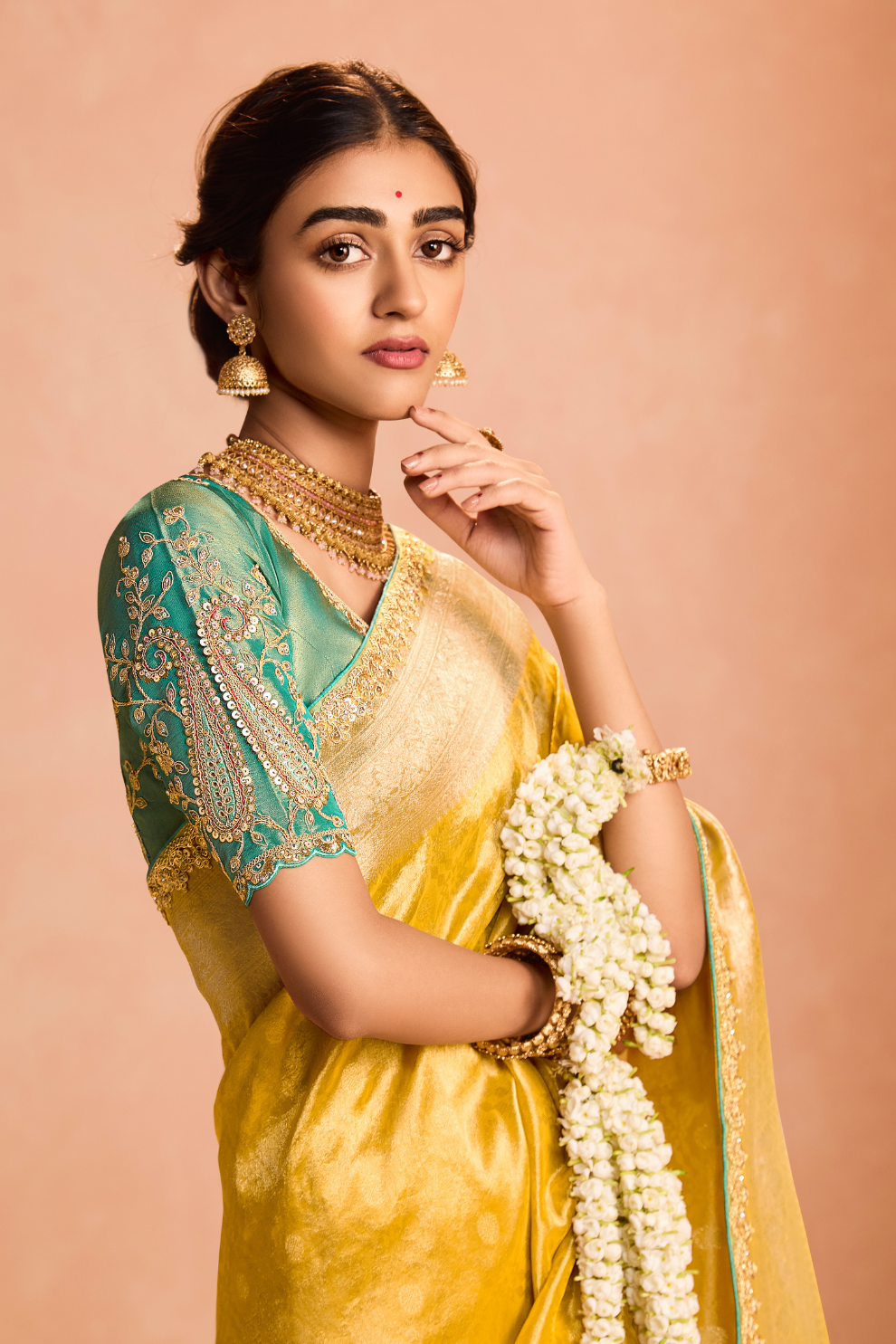 Banarasi Bridal Tissue Silk Saree with Traditional Royal Finish