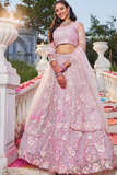 LAVANTEFASHIONnetwithSequinse_ZarkanembroiderySemi-StitchedLehengacholi_Dupatta_4 - LaVante Fashion