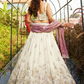 Elegant Tissue Lehenga Choli with Sequins and Thread Embroidery and Matching Dupatta