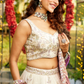 Elegant Tissue Lehenga Choli with Sequins and Thread Embroidery and Matching Dupatta