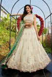 LAVANTEFASHIONtissueFabricwithSequinse_ThreadembroiderySemi-StitchedLehengacholi_Dupatta_13 - LaVante Fashion