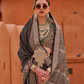 Glossy Finish Saree in Viscose Polyester Silk Fabric Print