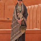 Glossy Finish Saree in Viscose Polyester Silk Fabric Print