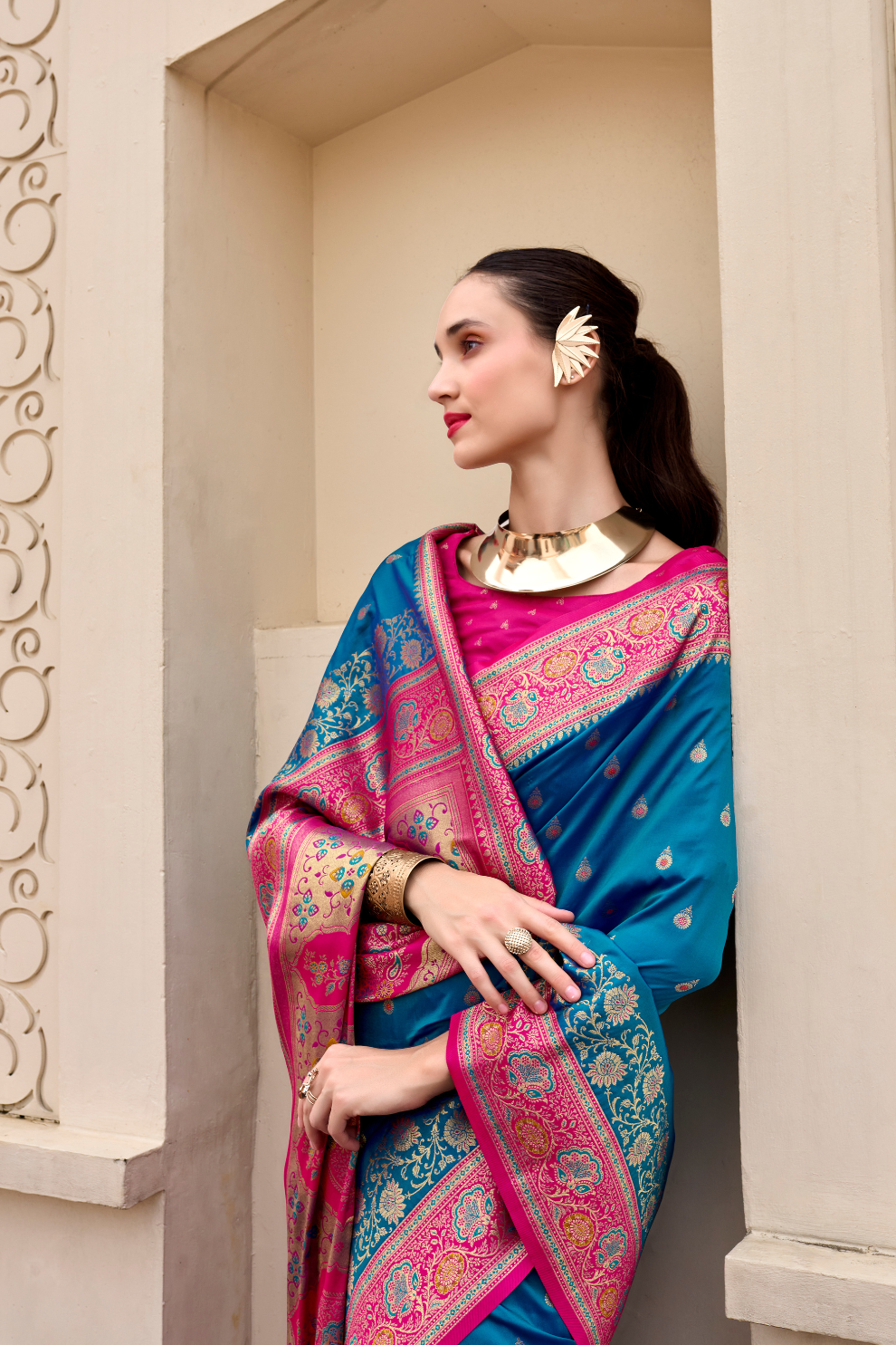 Pure Soft Banarasi Silk Saree Timeless Grace with Royal Zari Weave - LaVante Fashion