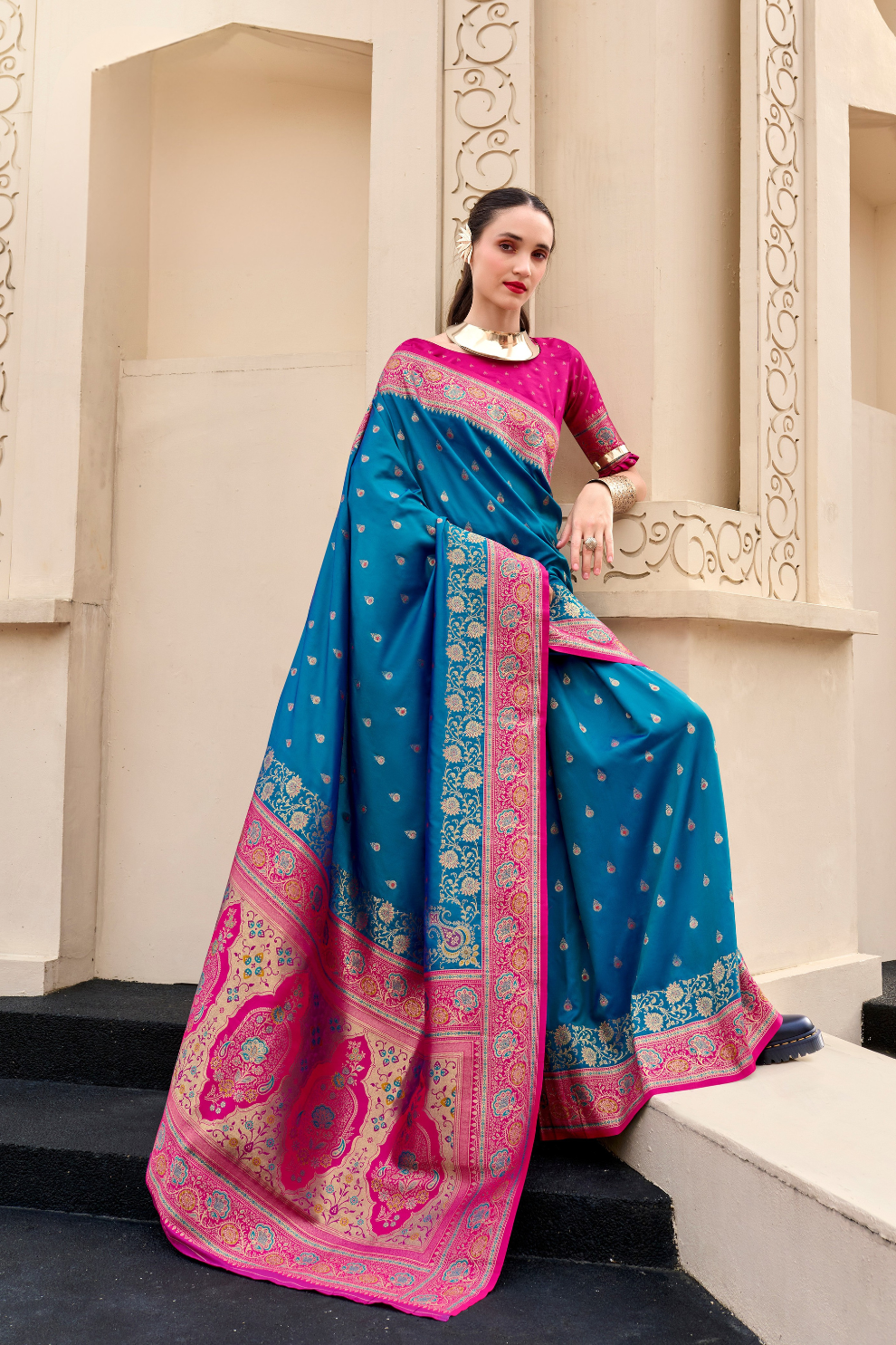 Pure Soft Banarasi Silk Saree Timeless Grace with Royal Zari Weave - LaVante Fashion