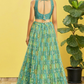 Vibrant Digital Printed Organza Lehenga Choli with Contemporary Flair