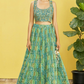 Vibrant Digital Printed Organza Lehenga Choli with Contemporary Flair