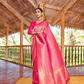 Kanjeevaram Handloom Silk Saree with Rich Traditional Weaving