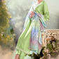 Silk Lilac Party Wear Straight Salwar Suit with Embroidery Work