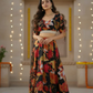 Modern Digital Floral Printed Georgette Lehenga Choli Set