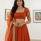 Zari & Sequence Embroidered Faux Georgette Lehenga Choli Set