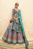 LAVANTE_FASHIONN_Burgundy_Sequin_Mirror_Embroidered_Poly_Silk_Lehenga_Set_13 - LaVante Fashion