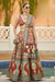 Lehenga Choli de seda de diseñador en color azul turquesa, lista para usar, con brillo y detalles de espejo