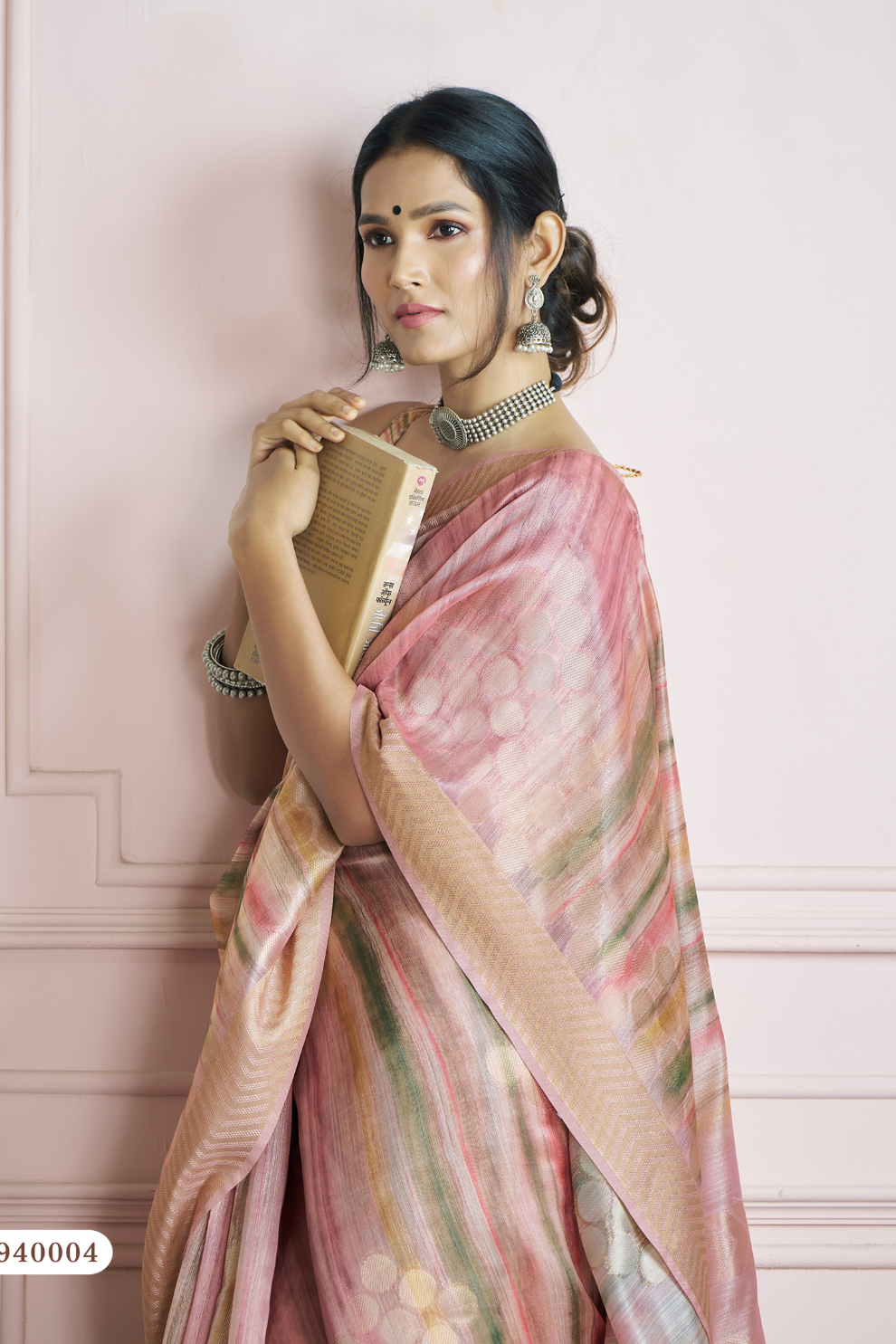 Pure Handloom Khadi Silk Saree with Elegant Digital Print - LaVante Fashion