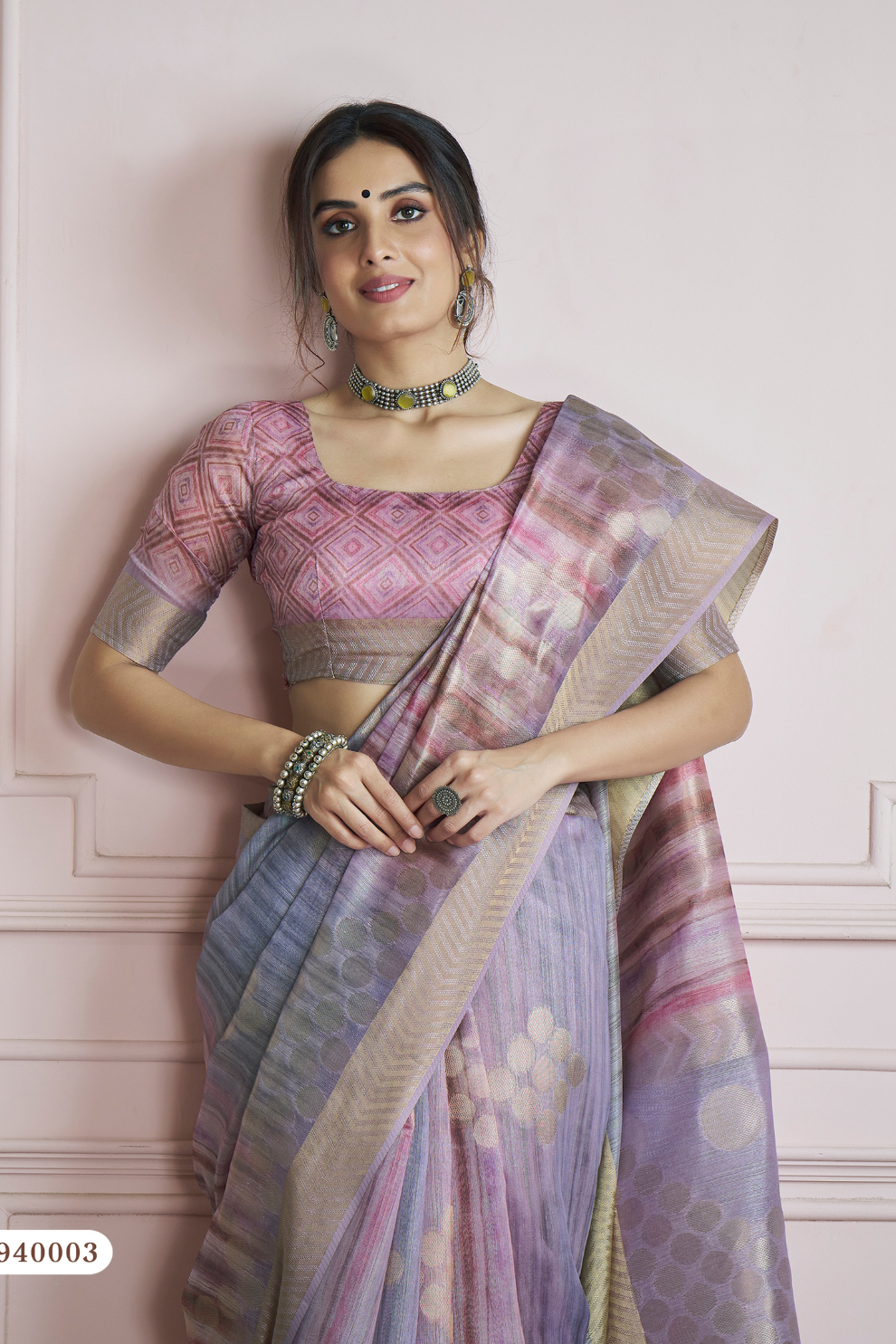 Pure Handloom Khadi Silk Saree with Elegant Digital Print - LaVante Fashion