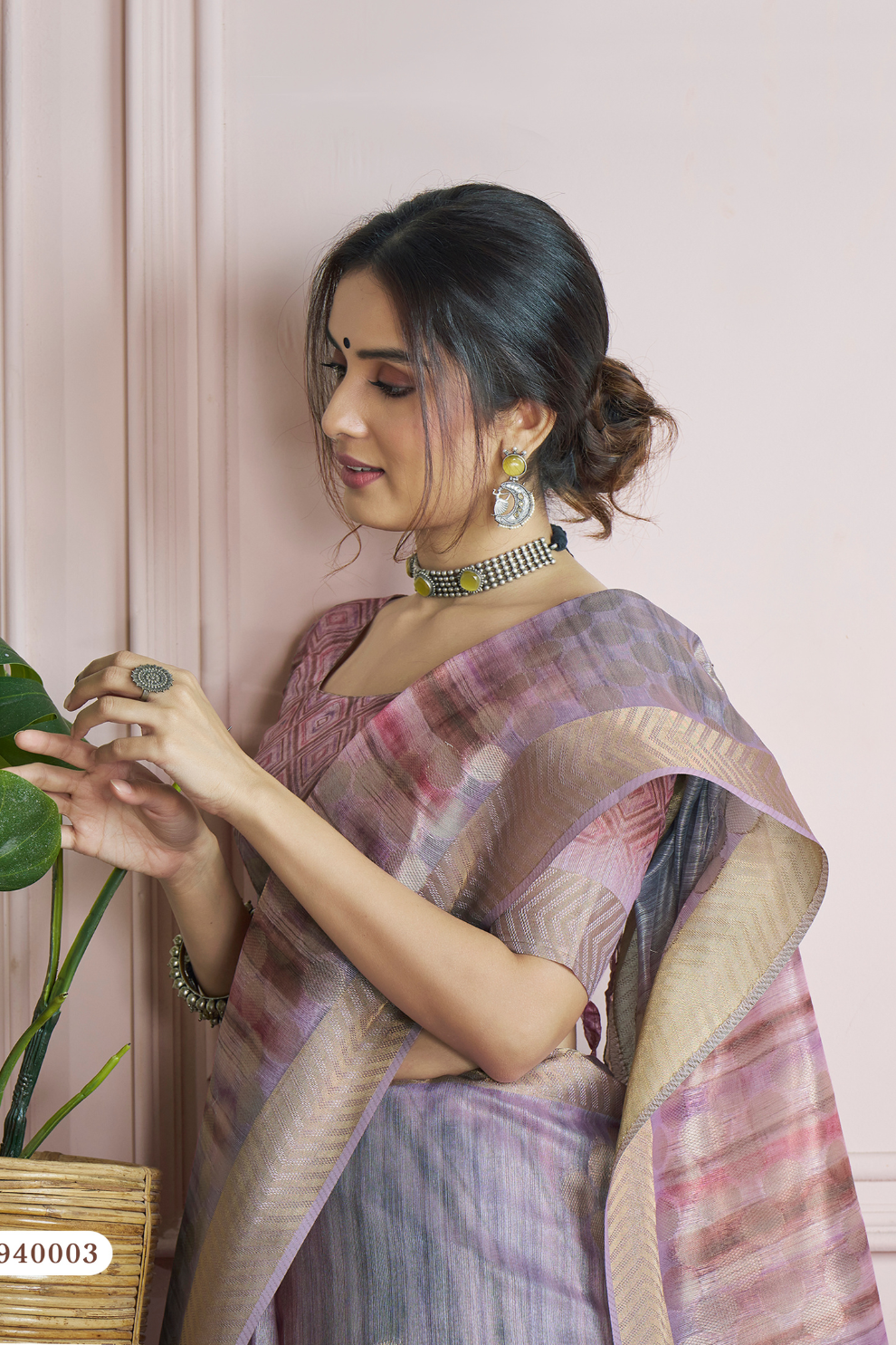Pure Handloom Khadi Silk Saree with Elegant Digital Print - LaVante Fashion