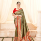 Heritage Paithani Tissue Silk with Traditional Zari Weaving - LaVante Fashion