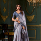 Soft Dola Silk Saree with Foil Print and Dusty Tone Matching - LaVante Fashion