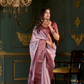 Soft Dola Silk Saree with Foil Print and Dusty Tone Matching - LaVante Fashion