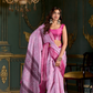 Soft Dola Silk Saree with Foil Print and Dusty Tone Matching - LaVante Fashion