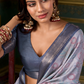 Soft Dola Silk Saree with Foil Print and Dusty Tone Matching - LaVante Fashion