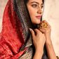 Soft Dola Saree with Foil Print and Contrast Jacquard Border - LaVante Fashion