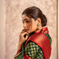 Soft Dola Saree with Foil Print and Contrast Jacquard Border - LaVante Fashion
