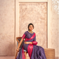 Soft Dola Saree with Foil Print and Contrast Jacquard Border - LaVante Fashion