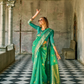 Elegant Soft Tissue Silk Draped in Traditional Zari Work - LaVante Fashion