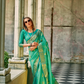 Elegant Soft Tissue Silk Draped in Traditional Zari Work - LaVante Fashion