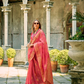 Elegant Soft Tissue Silk Draped in Traditional Zari Work - LaVante Fashion