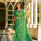 Elegant Soft Tissue Silk Draped in Traditional Zari Work - LaVante Fashion