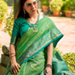 Elegant Soft Tissue Silk Draped in Traditional Zari Work - LaVante Fashion