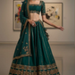 Elegant Dark Green Designer Lehenga with Intricate Golden Work