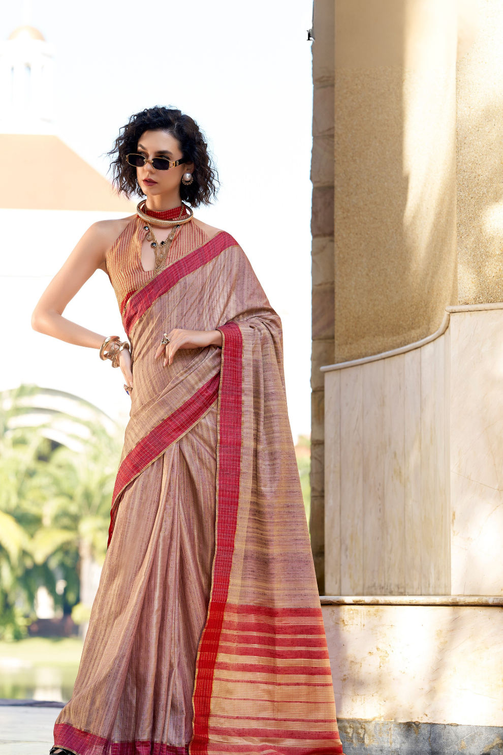 100% Pure Handloom Katan Silk Saree with Traditional Weaving - LaVante Fashion