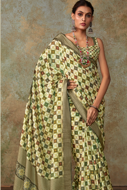 Handloom Fabric with Sequin Weaving & Digital Print - LaVante Fashion