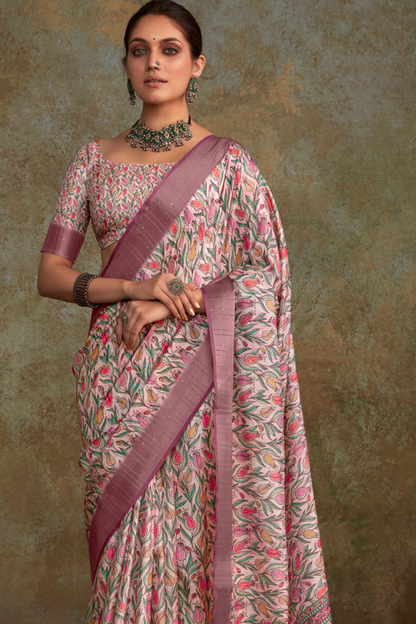 Handloom Fabric with Sequin Weaving & Digital Print - LaVante Fashion